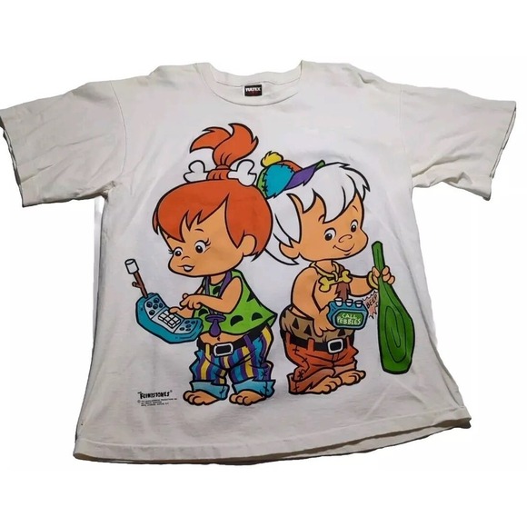 Tultex Other - Vintage 1993 Flintstones Shirt Bamm Bamm Pebbles AOP Mens XL Tultex‎